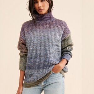 Anthrpologie Ombre Turtleneck Sweater